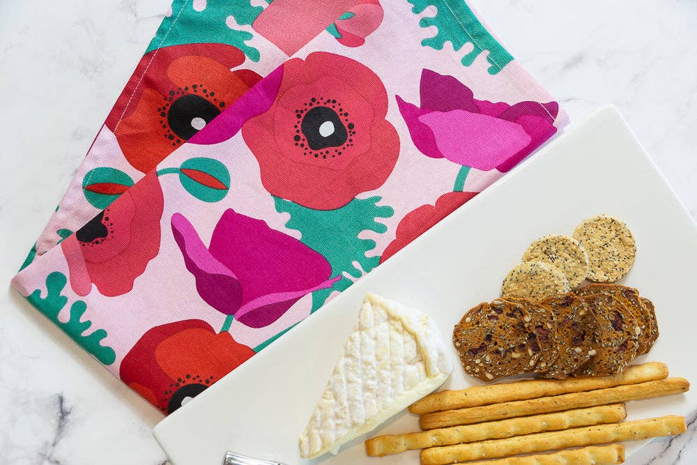 Poppy Cotton Tea Towel
