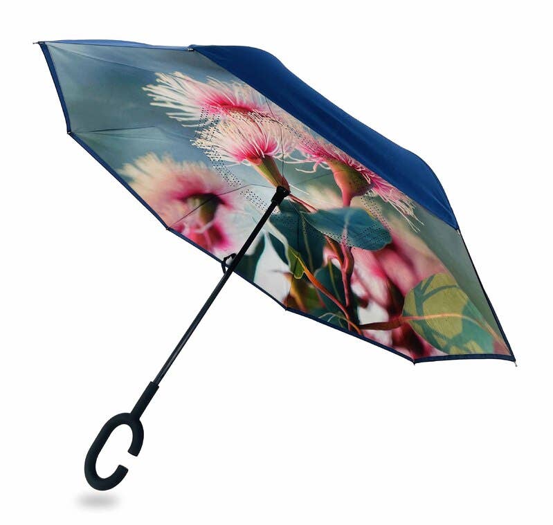 Reverse Umbrella – Australian Botanicals (Pink) Gumnut