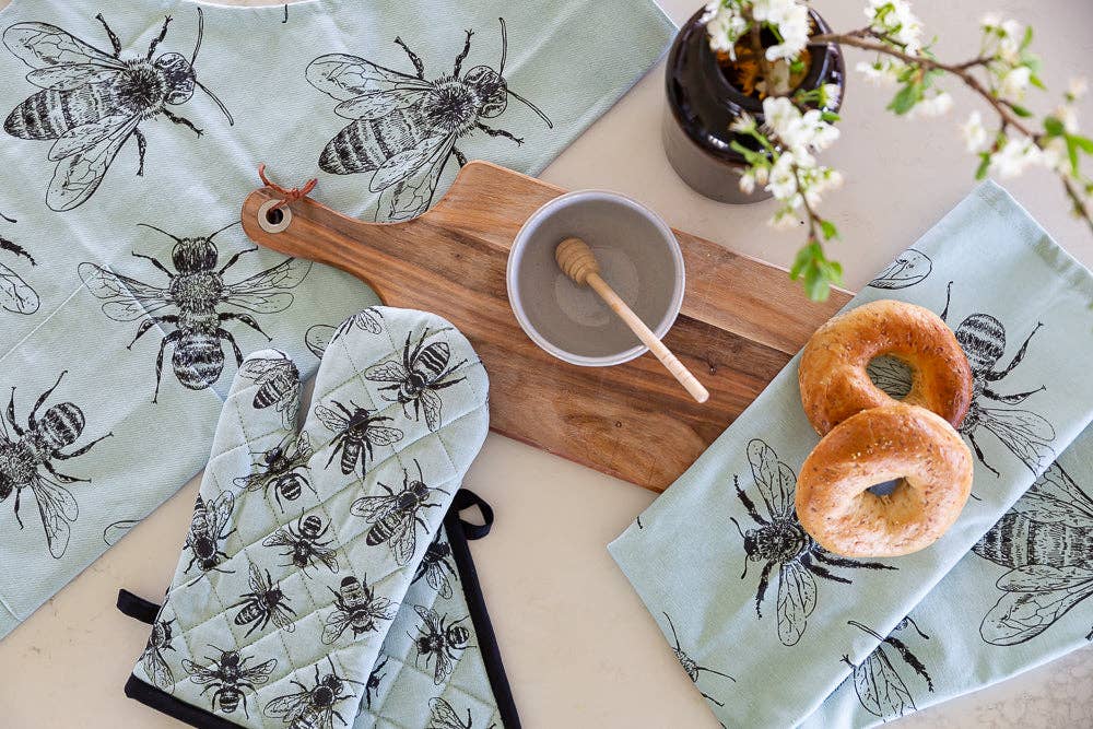 Sketch Bee Cotton Tea Towel