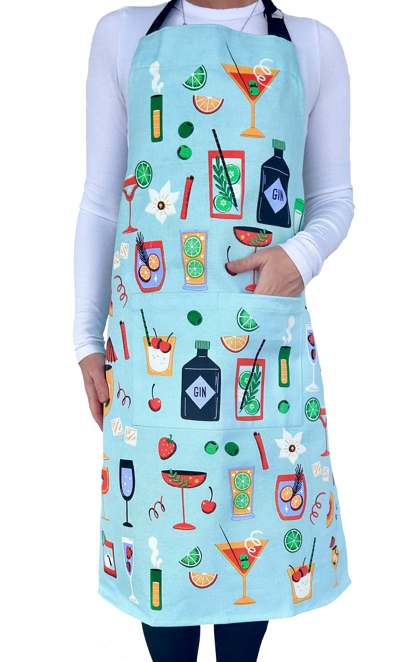Cocktail Hour Apron – Gin Print