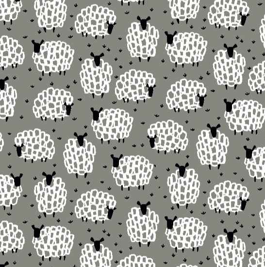 Grey Sheep Cotton Napkins (Set of 4)