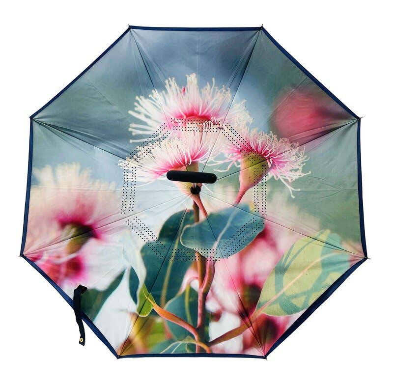 Reverse Umbrella – Australian Botanicals (Pink) Gumnut