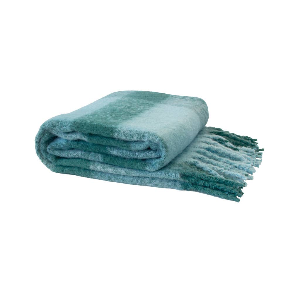 Aqua & Sea Green Throw Rug