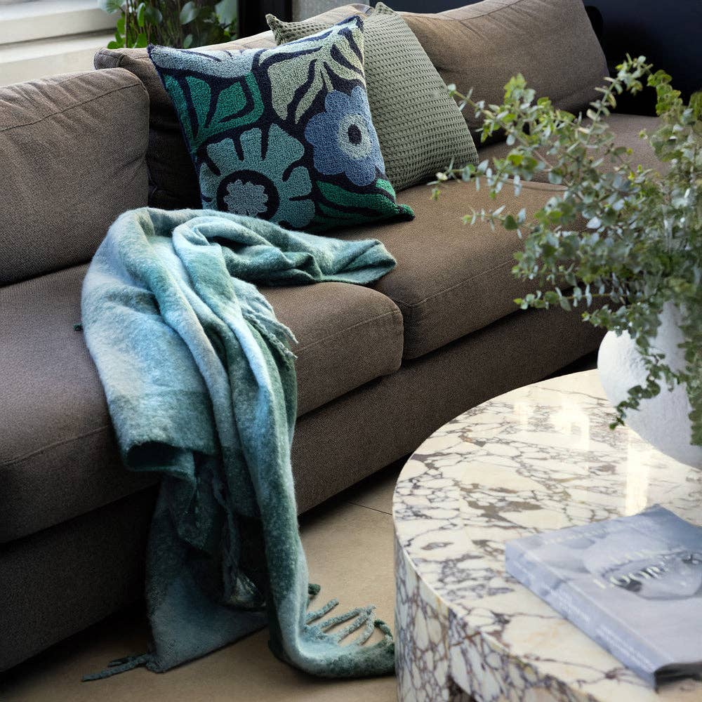 Aqua & Sea Green Throw Rug
