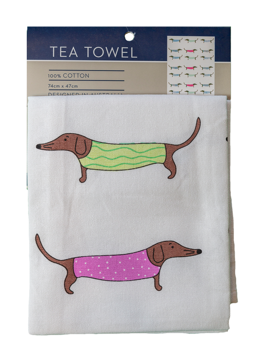 Tea Towel - Sausage Dogs