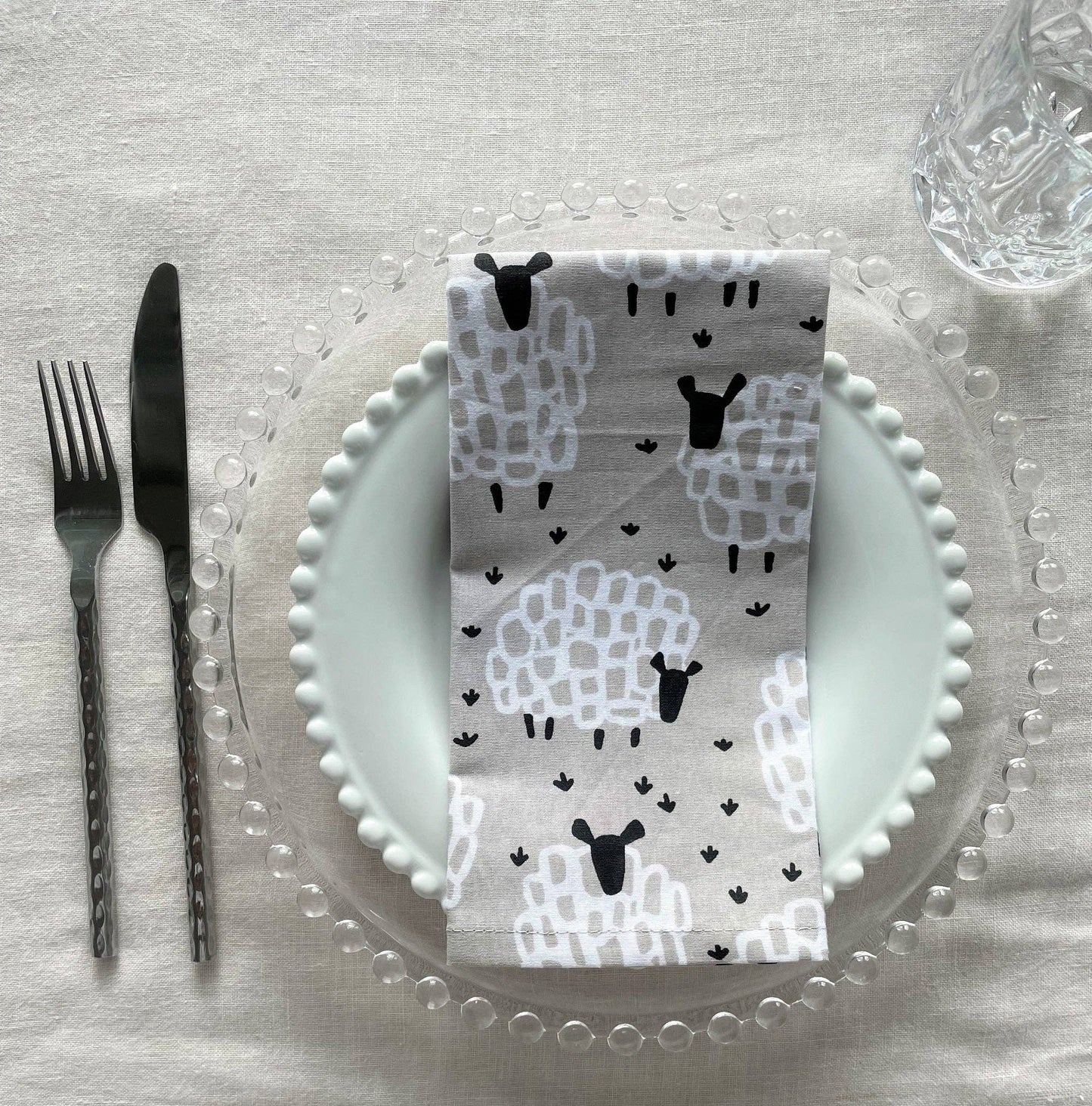 Grey Sheep Cotton Napkins (Set of 4)
