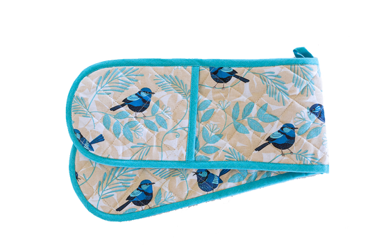 Blue Wren Double Oven Glove